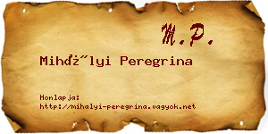Mihályi Peregrina névjegykártya